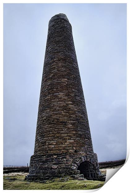 Blanchland lead mine chimney Print by Northeast Images