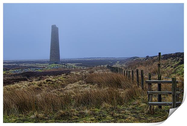 Blanchland lead mine chimney Print by Northeast Images