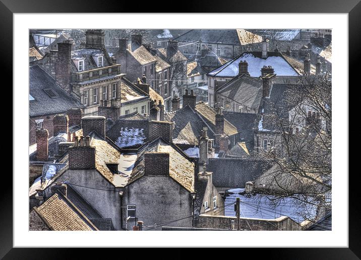 Wirksworth Rooftops Framed Mounted Print by Libby Hall