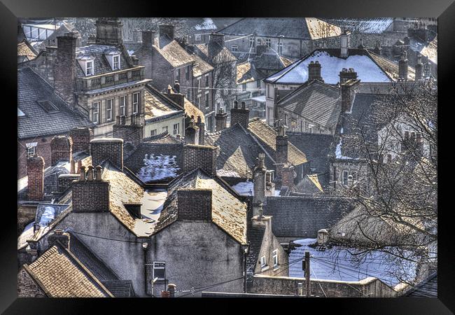 Wirksworth Rooftops Framed Print by Libby Hall
