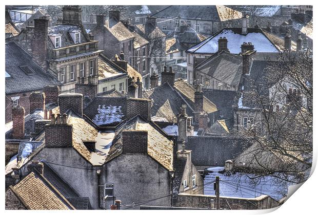 Wirksworth Rooftops Print by Libby Hall