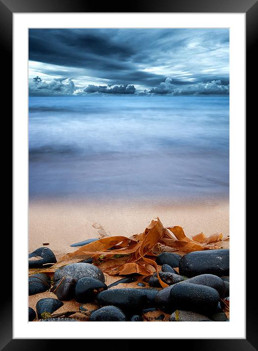 Beach and Stones Framed Mounted Print by Keith Thorburn EFIAP/b