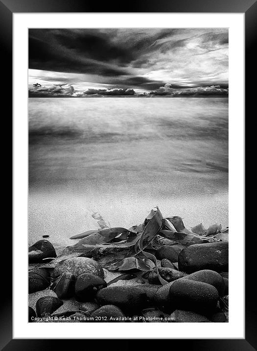 Beach and Stones Framed Mounted Print by Keith Thorburn EFIAP/b