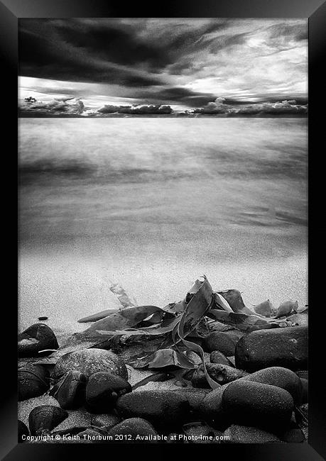 Beach and Stones Framed Print by Keith Thorburn EFIAP/b