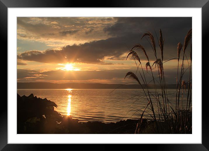 Sunset over Kintyre Framed Mounted Print by Jill Bain