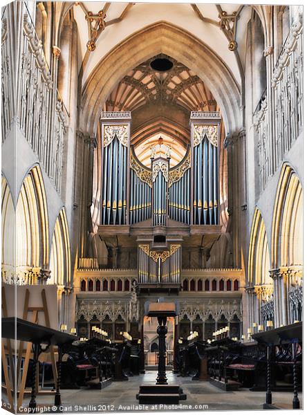 Wells Cathedral Canvas Print by Carl Shellis