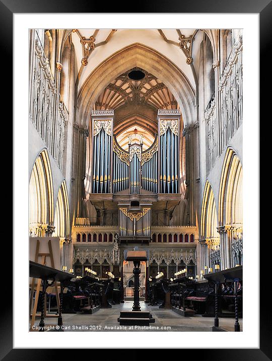 Wells Cathedral Framed Mounted Print by Carl Shellis