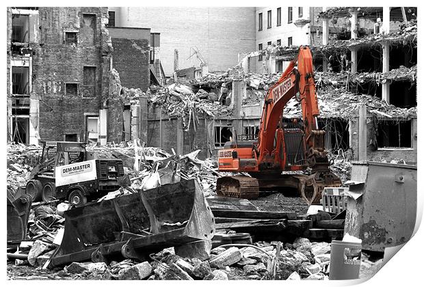 Demolition Print by Jill Bain