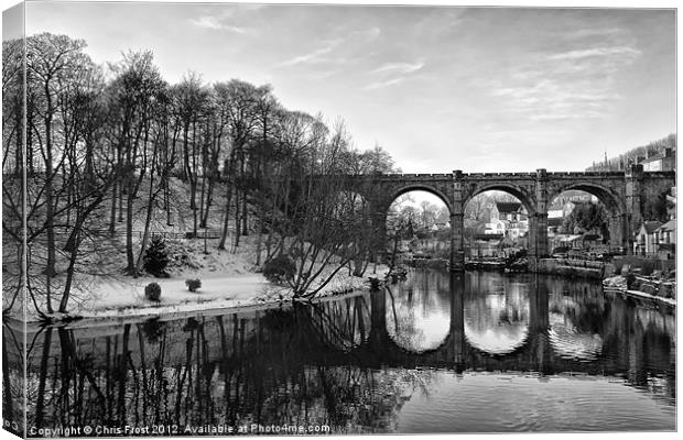 Reflecting in Knaresborough Canvas Print by Chris Frost