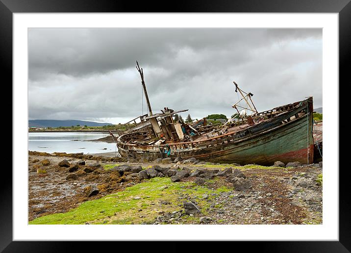 Old Boat at Salen Framed Mounted Print by George Cox