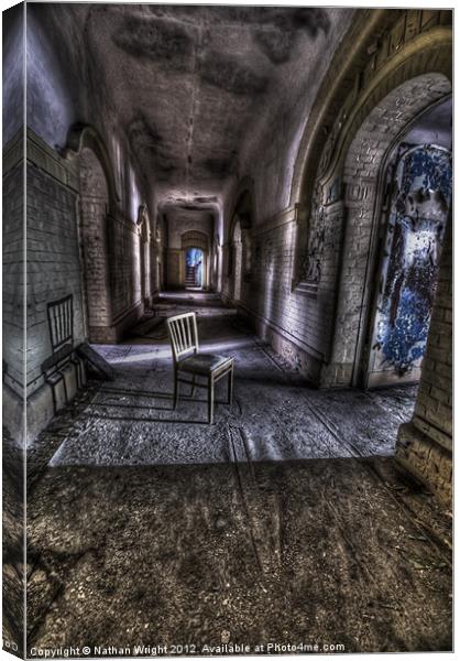 Old chair old hallway Canvas Print by Nathan Wright