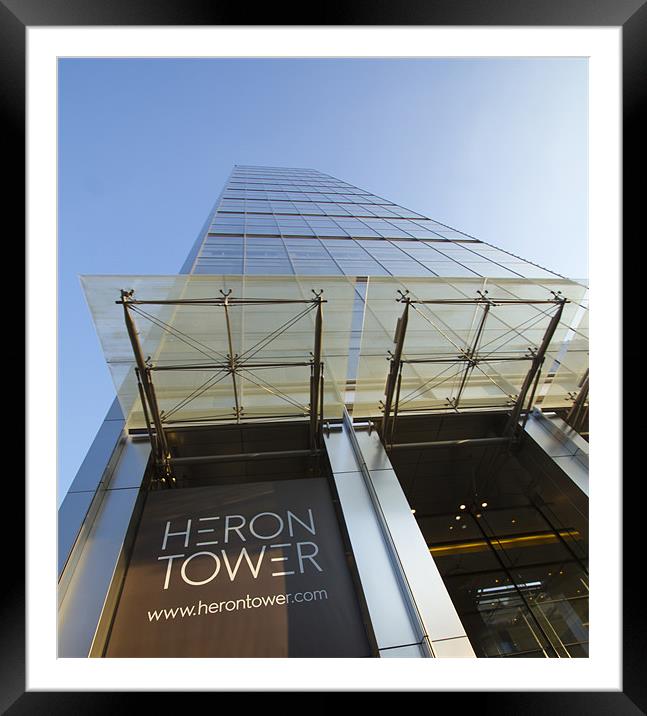 Heron Tower London Framed Mounted Print by David French