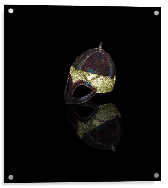 Viking Helmet Acrylic by Debra Kelday