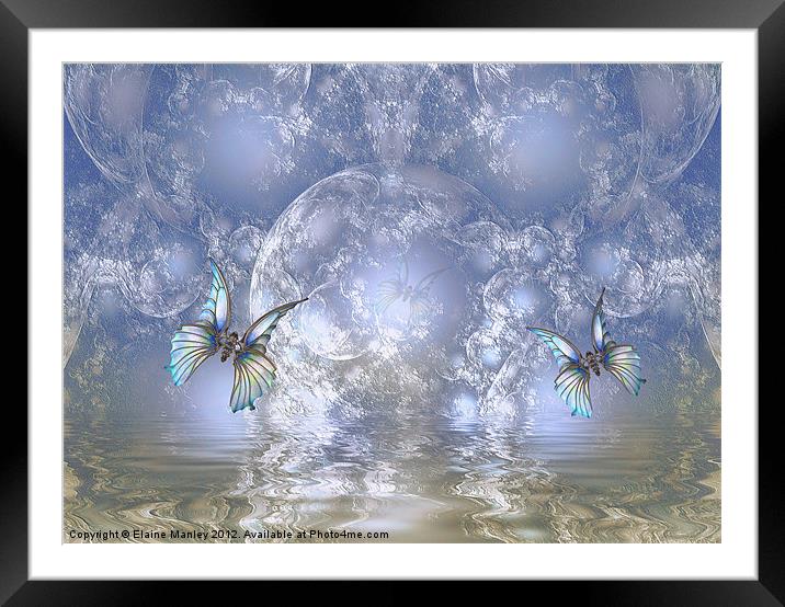 Butterfly Realm Framed Mounted Print by Elaine Manley