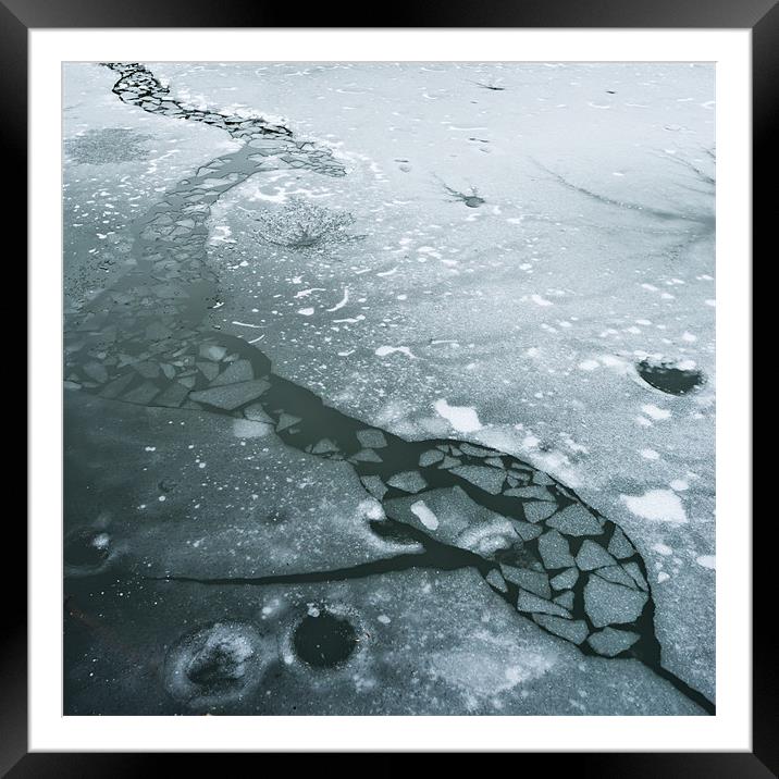 Frozen pond Framed Mounted Print by Gary Eason