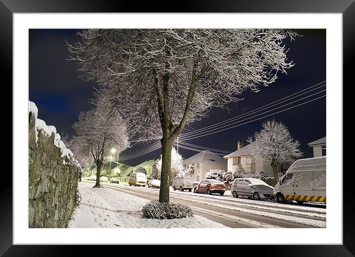 Snow Trees Framed Mounted Print by Dave Wilkinson North Devon Ph