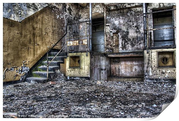Abandoned Factory Building Print by Paul Messenger