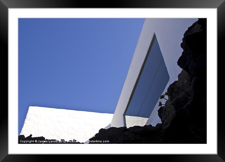 Architecture On Blue Framed Mounted Print by James Lavott