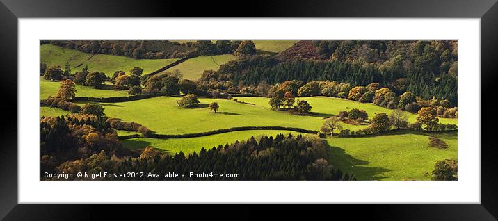 Builth autumn landscape Framed Mounted Print by Creative Photography Wales