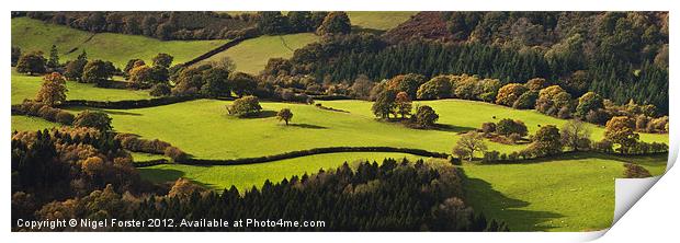 Builth autumn landscape Print by Creative Photography Wales