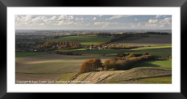 Cherwell autumn landscape Framed Mounted Print by Creative Photography Wales