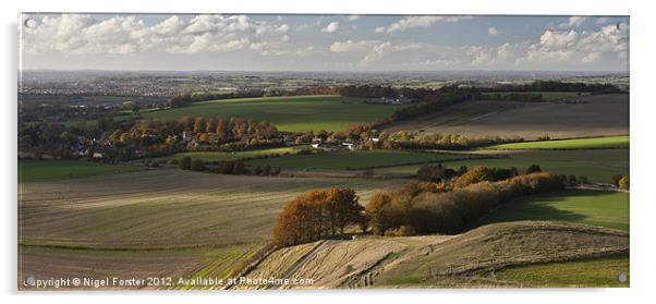 Cherwell autumn landscape Acrylic by Creative Photography Wales