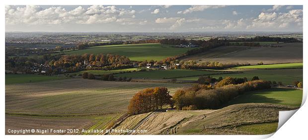 Cherwell autumn landscape Print by Creative Photography Wales