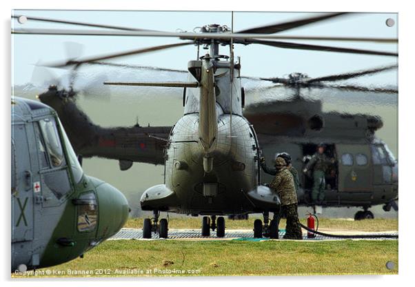 Refuelling Helicopters Acrylic by Oxon Images