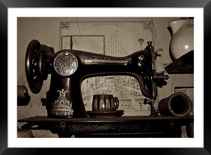 OLD SEWING MACHINE Framed Mounted Print by radoslav rundic
