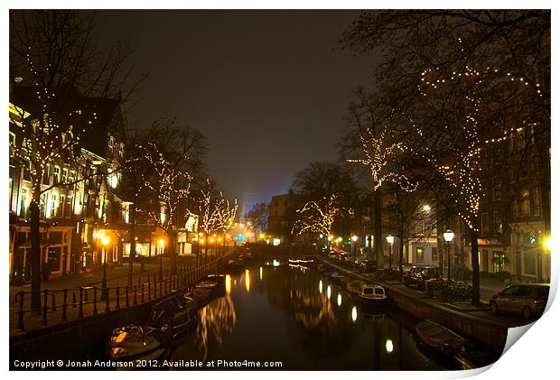 misty cold canals Print by Jonah Anderson Photography