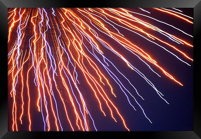 Fireworks Framed Print by Larry Stolle