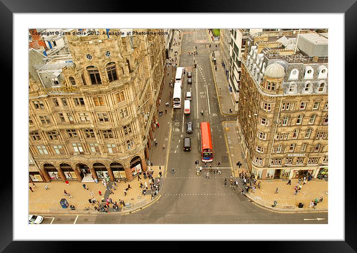 Edinburgh city Framed Mounted Print by jane dickie