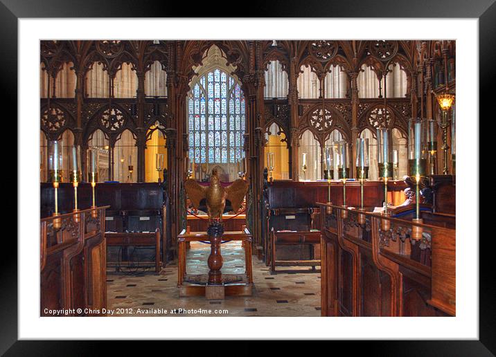Winchester Cathedral Quire Framed Mounted Print by Chris Day