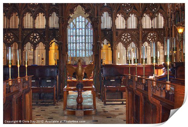 Winchester Cathedral Quire Print by Chris Day