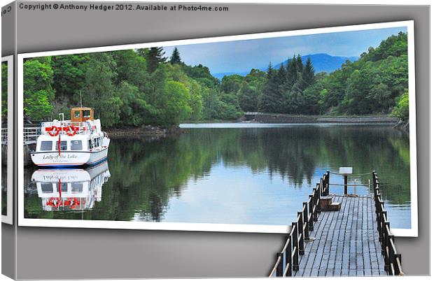 Reflections on the still water Canvas Print by Anthony Hedger