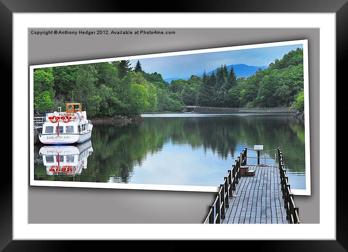 Reflections on the still water Framed Mounted Print by Anthony Hedger