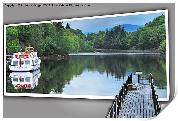 Reflections on the still water Print by Anthony Hedger