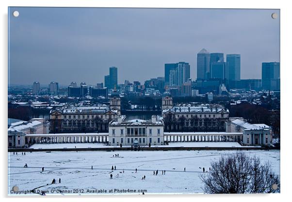 Royal Greenwich Snow Acrylic by Dawn O'Connor