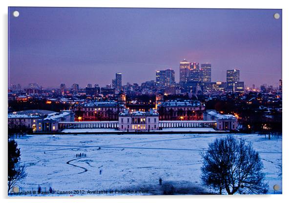 Royal Greenwich Snow Acrylic by Dawn O'Connor