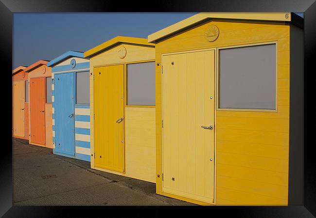 Beach Hut No 6 Framed Print by Phil Clements