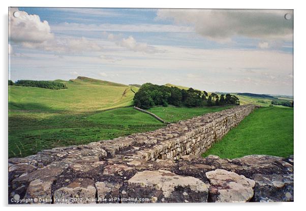 Hadrians Wall Acrylic by Debra Kelday