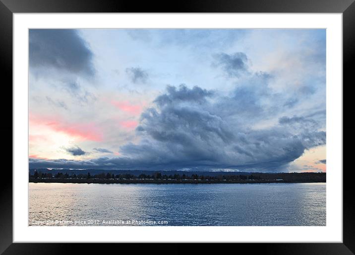 blue cloud Framed Mounted Print by kirstin price