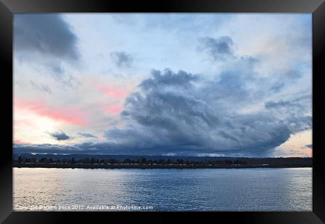 blue cloud Framed Print by kirstin price