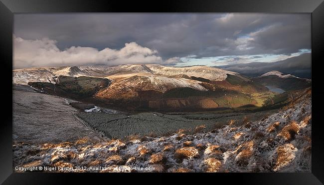 Brecon Beacons winter panorama Framed Print by Creative Photography Wales