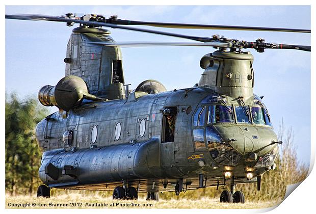 RAF Chinook Print by Oxon Images