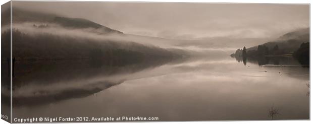Talybont reflections Canvas Print by Creative Photography Wales