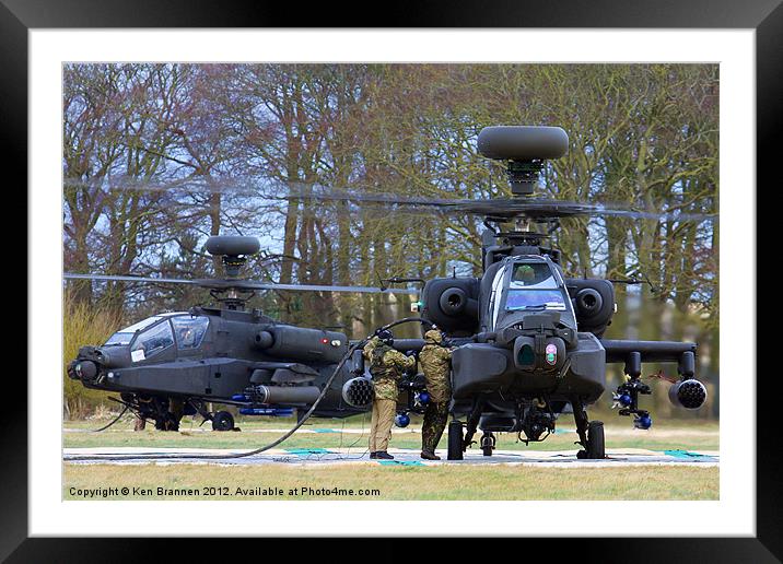 AH64 Apaches refuelling Framed Mounted Print by Oxon Images