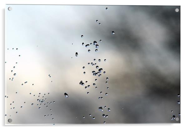 waterdrops in the air Acrylic by Brigitte Maenhout