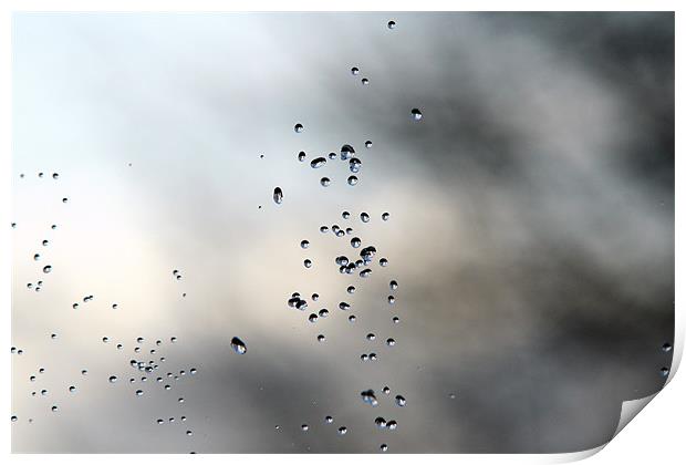 waterdrops in the air Print by Brigitte Maenhout
