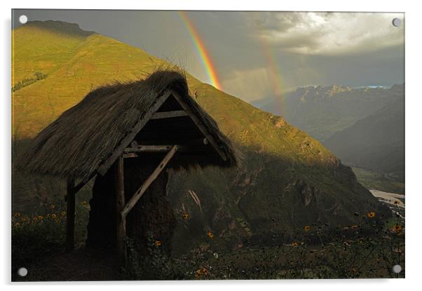 Peruvian Rainbow Acrylic by cairis hickey